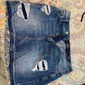 High-rise Jean skirt